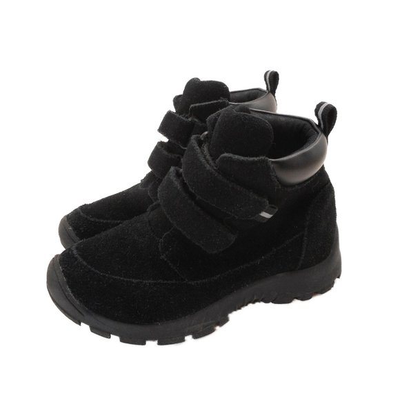 Lands End Boots Little Kids Boy's Size 10 M Adjustable Straps Black Suede - Picture 1 of 6